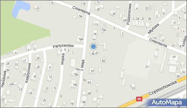 Blachownia, 1 Maja, 81, mapa Blachownia
