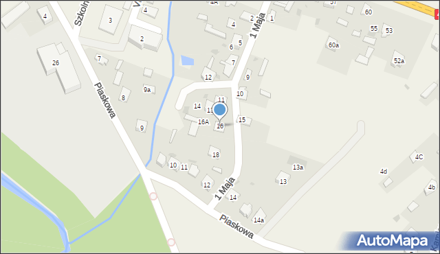 Bliżyn, 1 Maja, 16, mapa Bliżyn