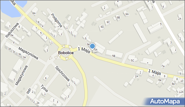 Bobolice, 1 Maja, 21, mapa Bobolice
