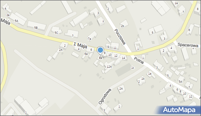 Bobolice, 1 Maja, 8a, mapa Bobolice