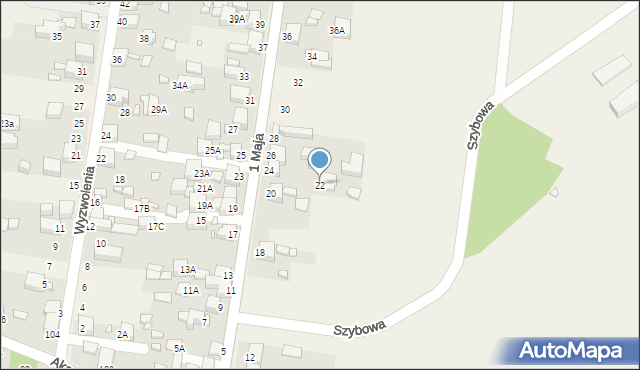 Bobrowniki, 1 Maja, 22, mapa Bobrowniki