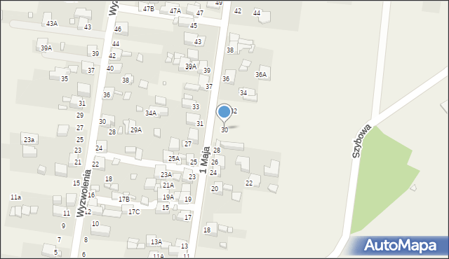 Bobrowniki, 1 Maja, 30, mapa Bobrowniki