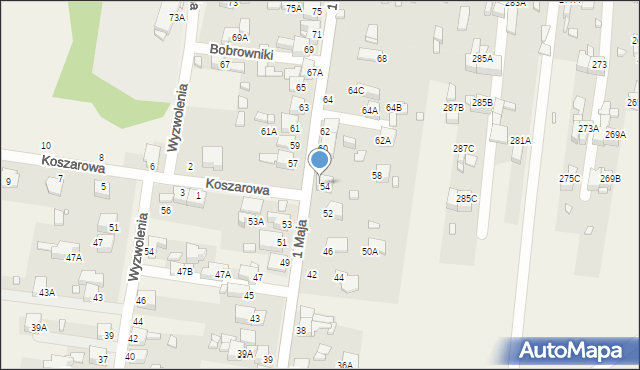 Bobrowniki, 1 Maja, 56, mapa Bobrowniki