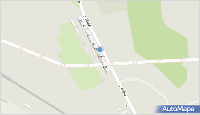Boguszów-Gorce, 1 Maja, 102, mapa Boguszów-Gorce