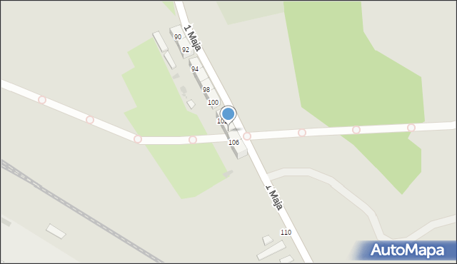 Boguszów-Gorce, 1 Maja, 104, mapa Boguszów-Gorce