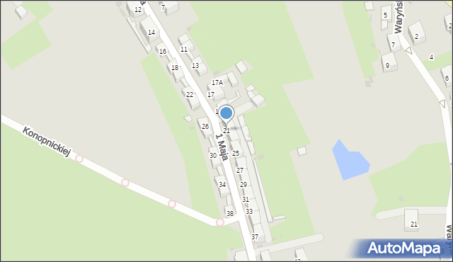 Boguszów-Gorce, 1 Maja, 21, mapa Boguszów-Gorce