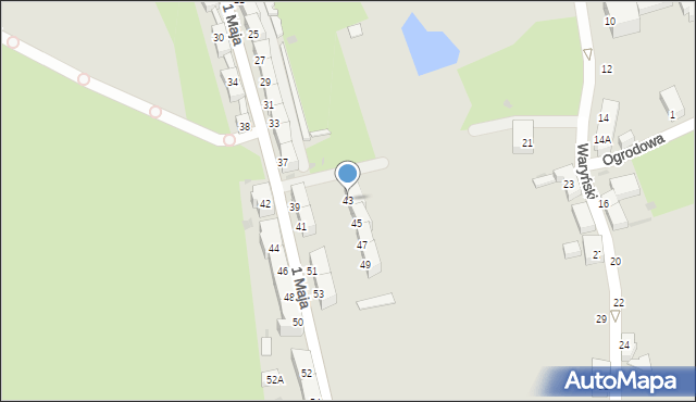 Boguszów-Gorce, 1 Maja, 43, mapa Boguszów-Gorce