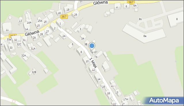 Boguszów-Gorce, 1 Maja, 5, mapa Boguszów-Gorce