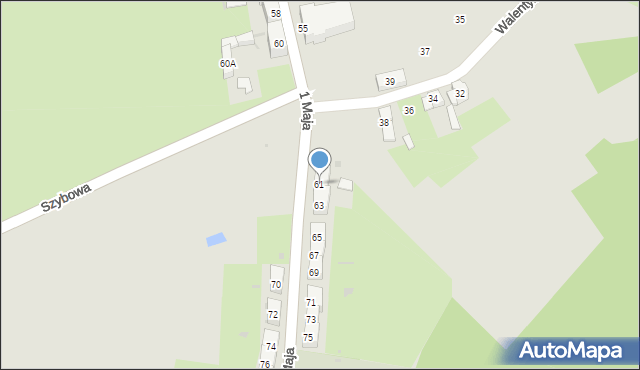 Boguszów-Gorce, 1 Maja, 61, mapa Boguszów-Gorce