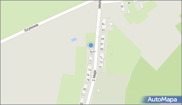 Boguszów-Gorce, 1 Maja, 70, mapa Boguszów-Gorce