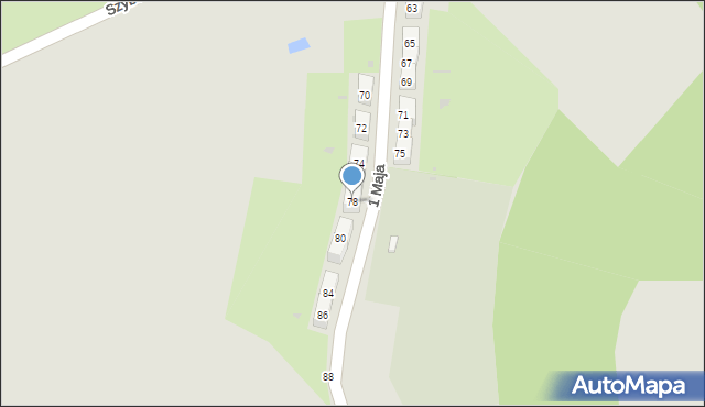 Boguszów-Gorce, 1 Maja, 78, mapa Boguszów-Gorce