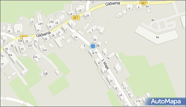 Boguszów-Gorce, 1 Maja, 8, mapa Boguszów-Gorce