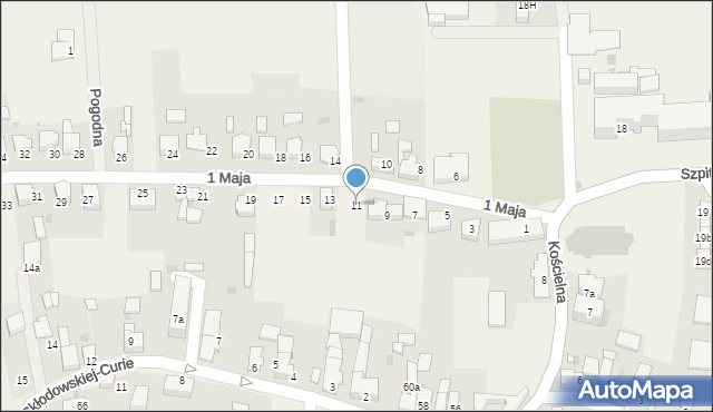 Branice, 1 Maja, 11, mapa Branice