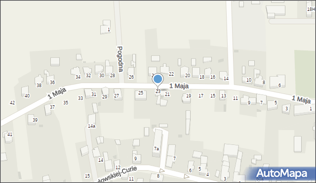 Branice, 1 Maja, 23, mapa Branice