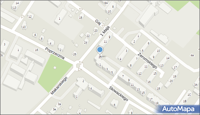 Brzeg, 1 Maja, 15, mapa Brzeg