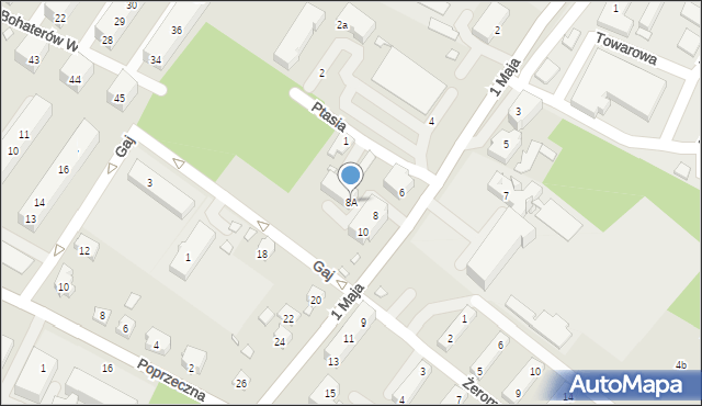 Brzeg, 1 Maja, 8A, mapa Brzeg