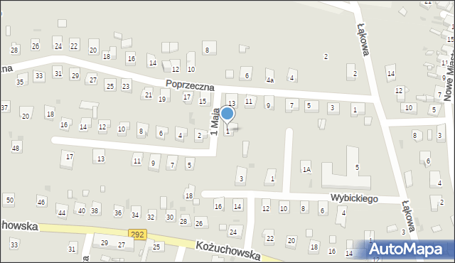 Bytom Odrzański, 1 Maja, 1, mapa Bytom Odrzański