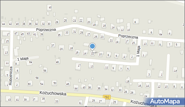 Bytom Odrzański, 1 Maja, 12, mapa Bytom Odrzański