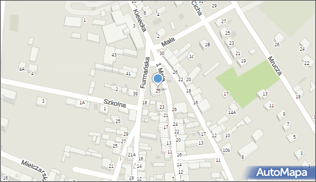 Chmielnik, 1 Maja, 25, mapa Chmielnik