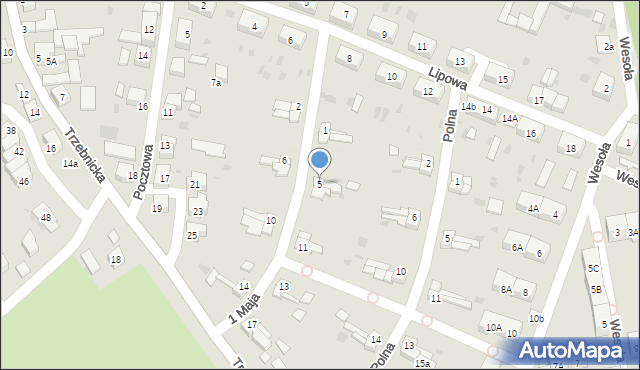 Chocianów, 1 Maja, 5, mapa Chocianów