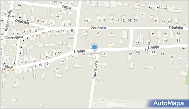 Chorzele, 1 Maja, 42, mapa Chorzele