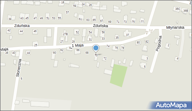 Chorzele, 1 Maja, 70, mapa Chorzele