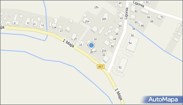 Chróścice, 1 Maja, 19, mapa Chróścice
