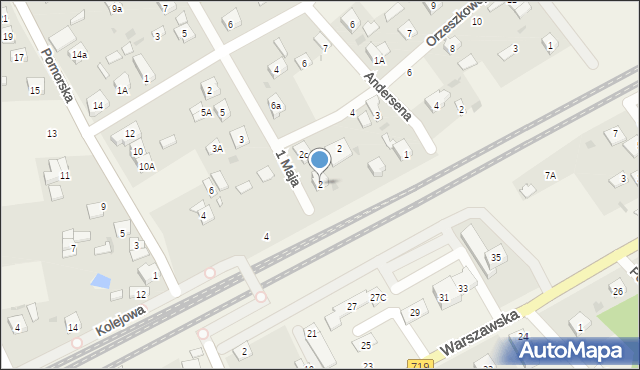 Chylice-Kolonia, 1 Maja, 2, mapa Chylice-Kolonia