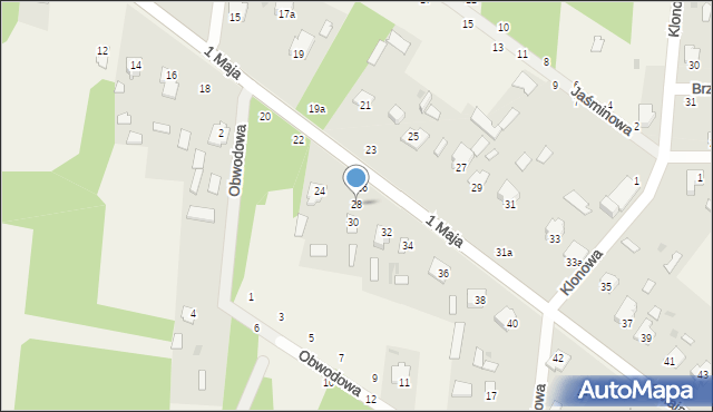 Czeremcha, 1 Maja, 28, mapa Czeremcha