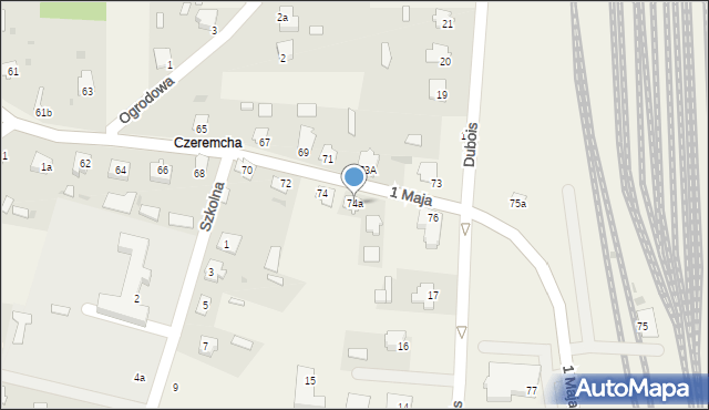 Czeremcha, 1 Maja, 74a, mapa Czeremcha