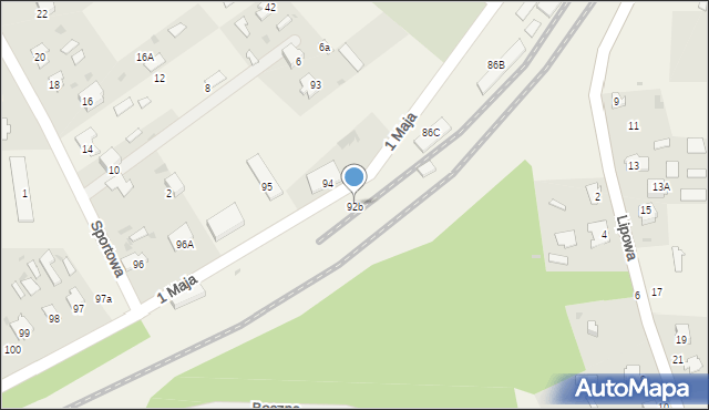 Czeremcha, 1 Maja, 92b, mapa Czeremcha