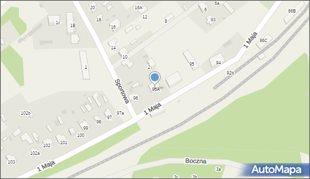 Czeremcha, 1 Maja, 96A, mapa Czeremcha