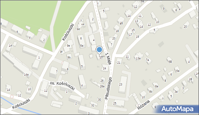 Dąbrowa Tarnowska, 1 Maja, 8, mapa Dąbrowa Tarnowska