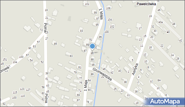 Dęblin, 1 Maja, 90, mapa Dęblin