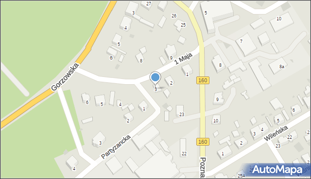 Dobiegniew, 1 Maja, 3, mapa Dobiegniew