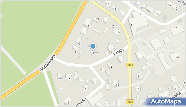 Dobiegniew, 1 Maja, 8, mapa Dobiegniew