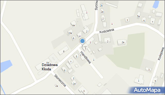 Dziadowa Kłoda, 1 Maja, 3C, mapa Dziadowa Kłoda