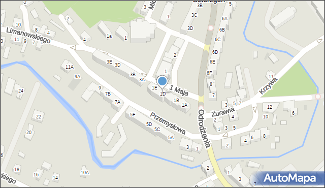 Dzierzgoń, 1 Maja, 1D, mapa Dzierzgoń