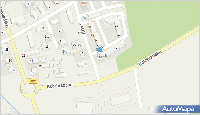 Dziwnówek, 1 Maja, 4d, mapa Dziwnówek