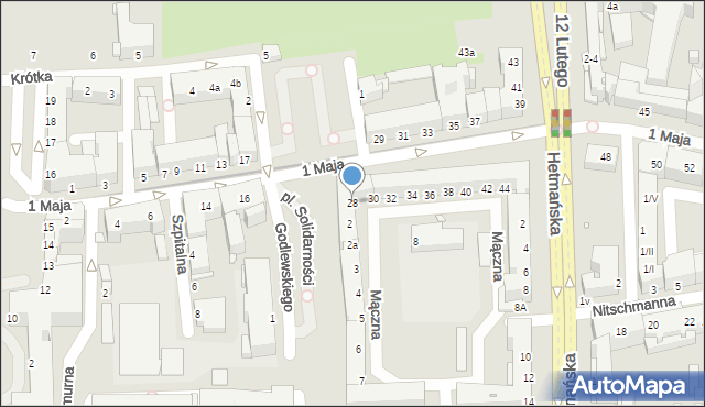 Elbląg, 1 Maja, 28, mapa Elbląga