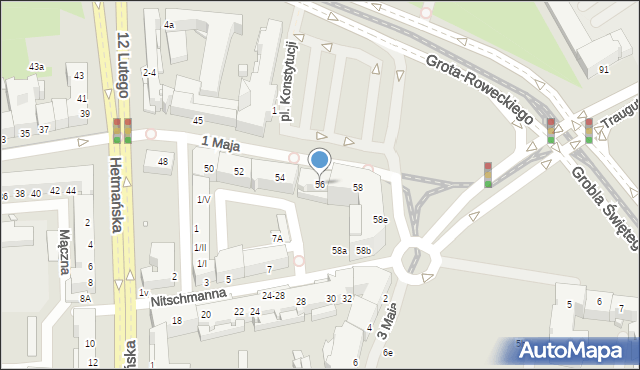 Elbląg, 1 Maja, 56, mapa Elbląga