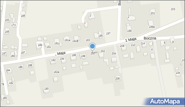 Gołkowice, 1 Maja, 200, mapa Gołkowice