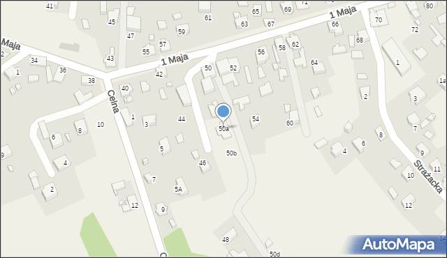 Gołkowice, 1 Maja, 50a, mapa Gołkowice