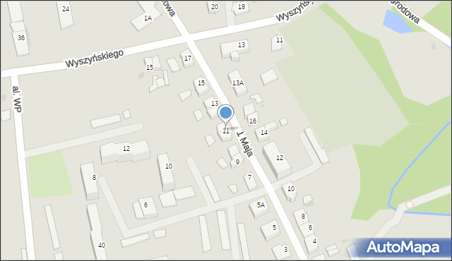 Górowo Iławeckie, 1 Maja, 11, mapa Górowo Iławeckie