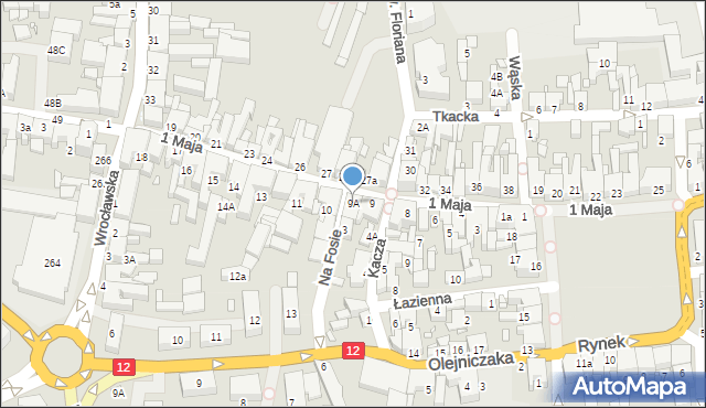 Gostyń, 1 Maja, 9A, mapa Gostyń