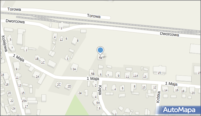 Granowo, 1 Maja, 5a, mapa Granowo