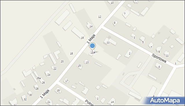 Grodzisk, 1 Maja, 11A, mapa Grodzisk