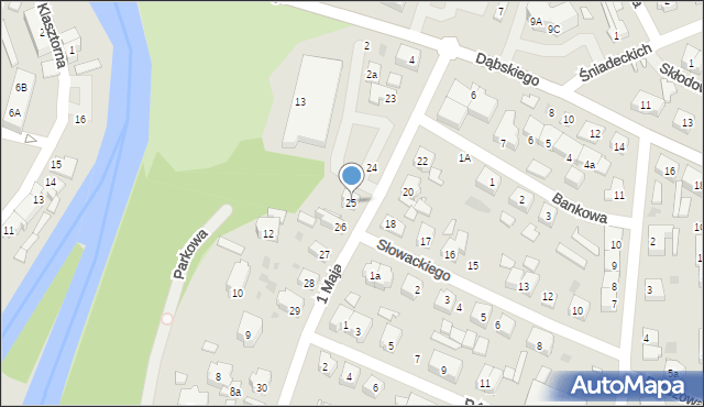 Gryfice, 1 Maja, 25, mapa Gryfice