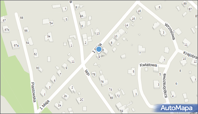 Gubin, 1 Maja, 4, mapa Gubin