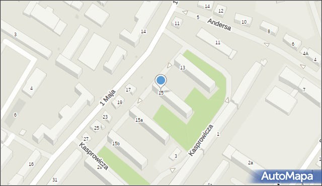 Iława, 1 Maja, 15, mapa Iława